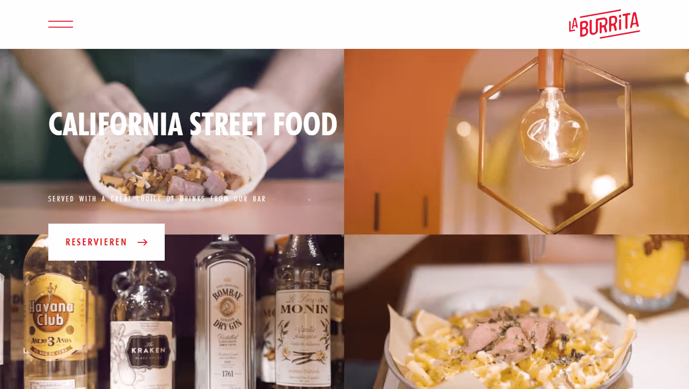 La Burrita Munich restaurant website built in Webflow