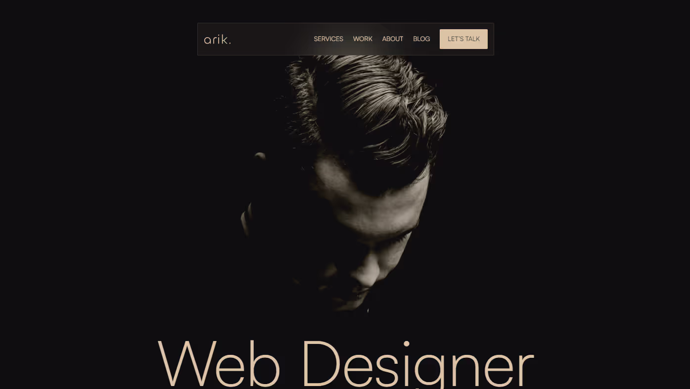 Arik Webflow template design