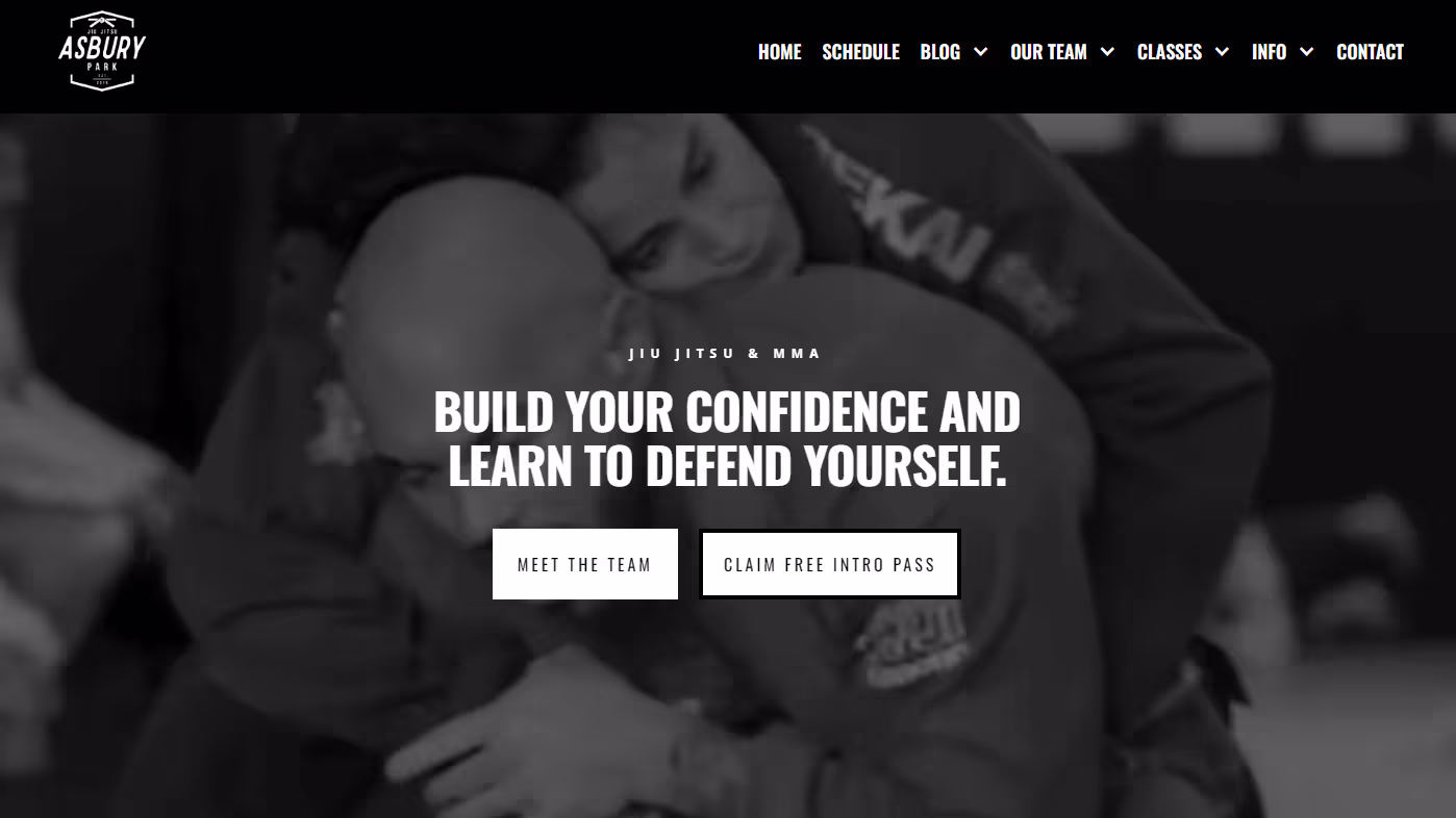 Asbury Park Jiu-Jitsu website built in Webflow