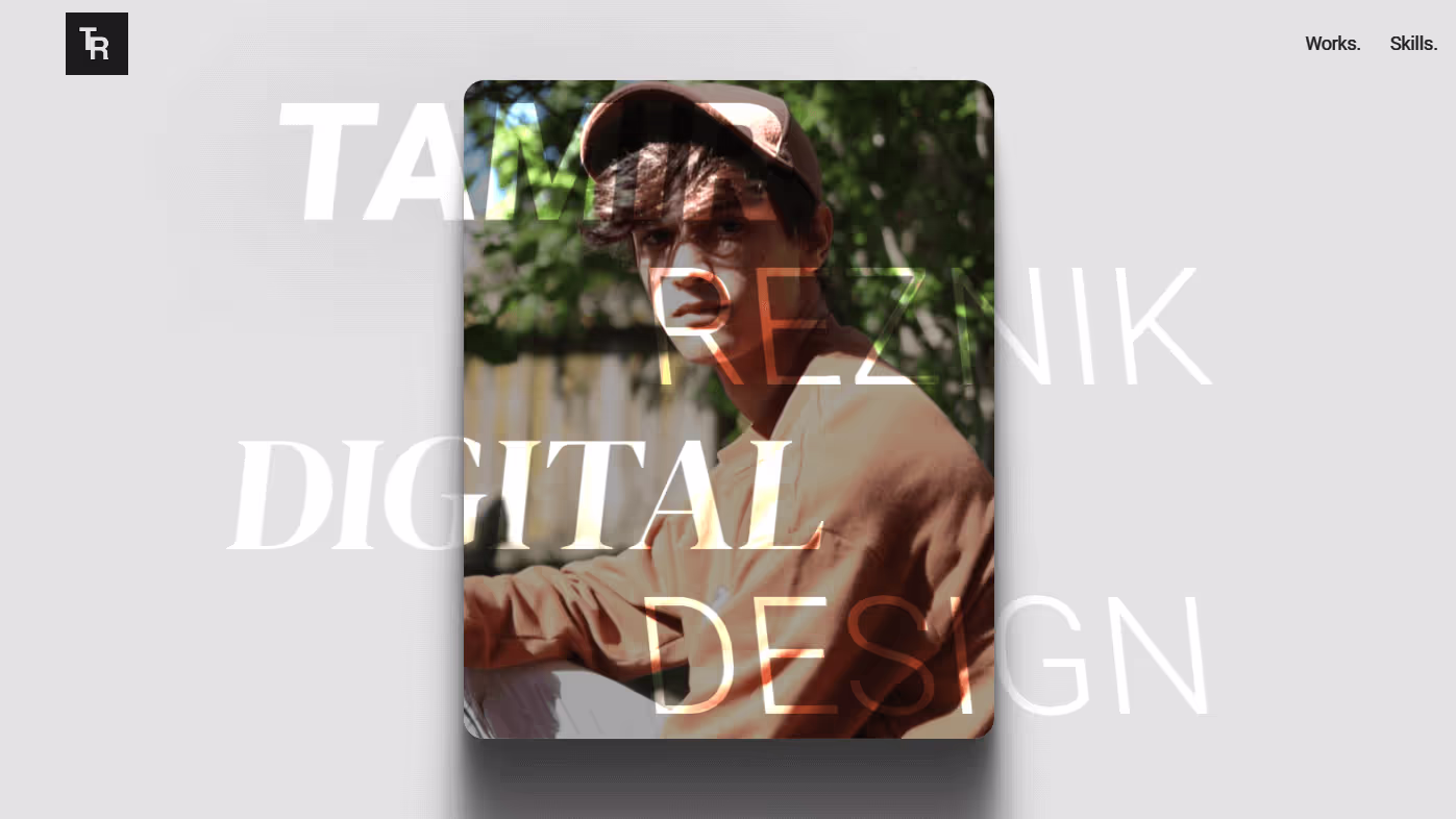 Tamir Reznik creative portfolio website built in Webflow