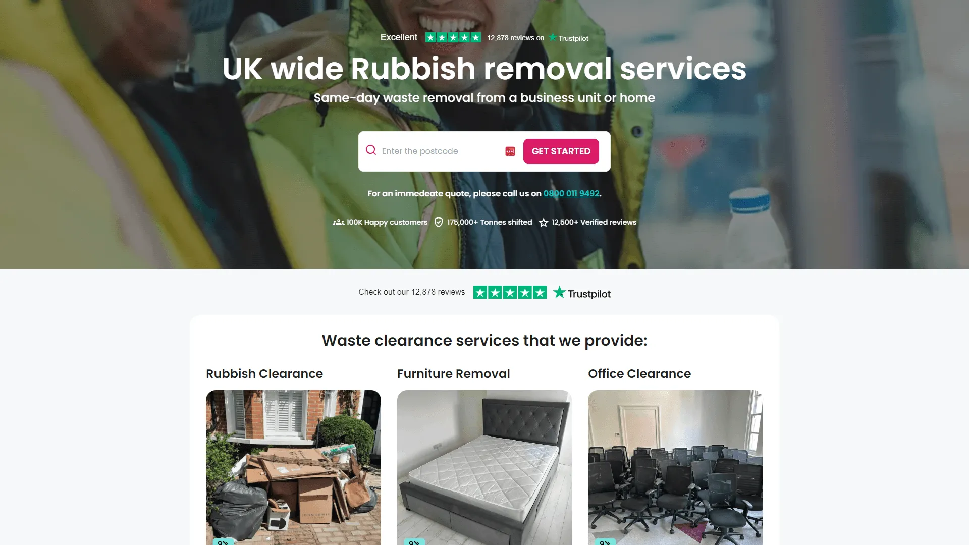 Litta waste collection website preview