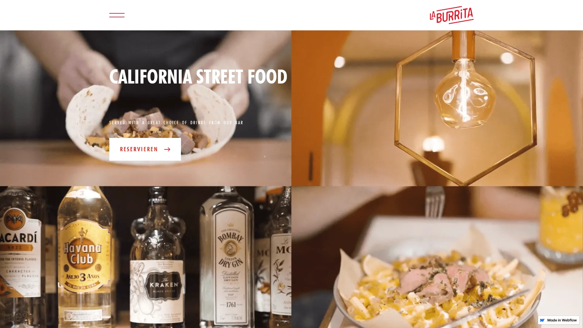 La Burrita restaurant website preview