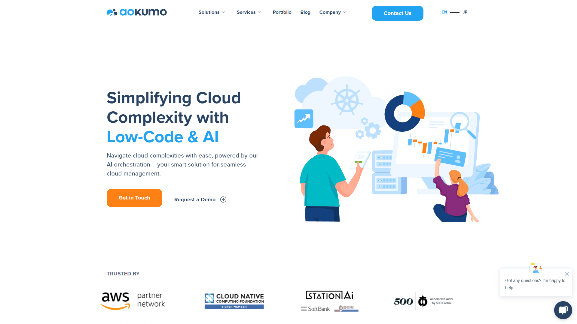 Aokumo website preview